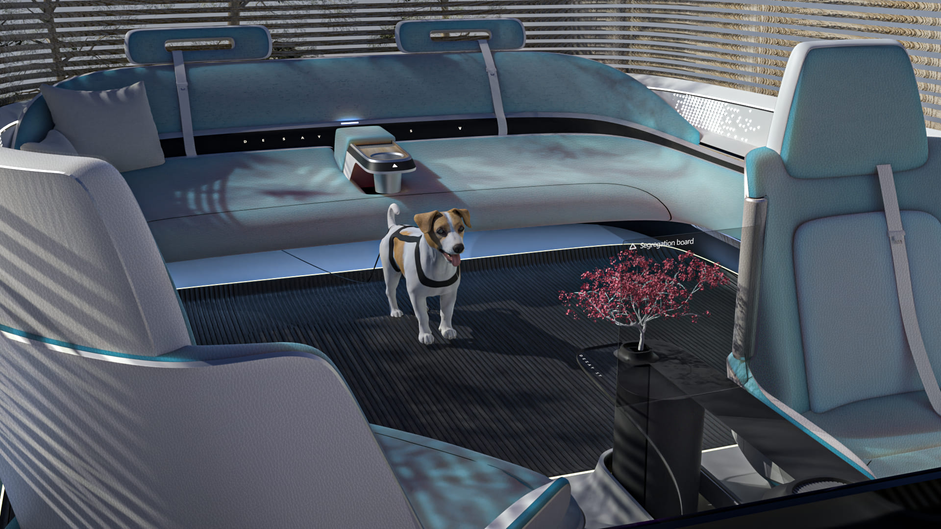 Interactive cabin space render view one