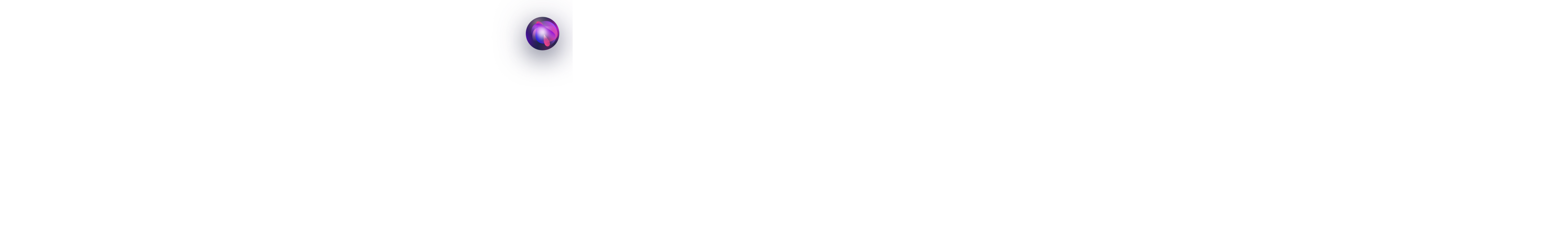 Siri orb popping out from one-third grid anchor