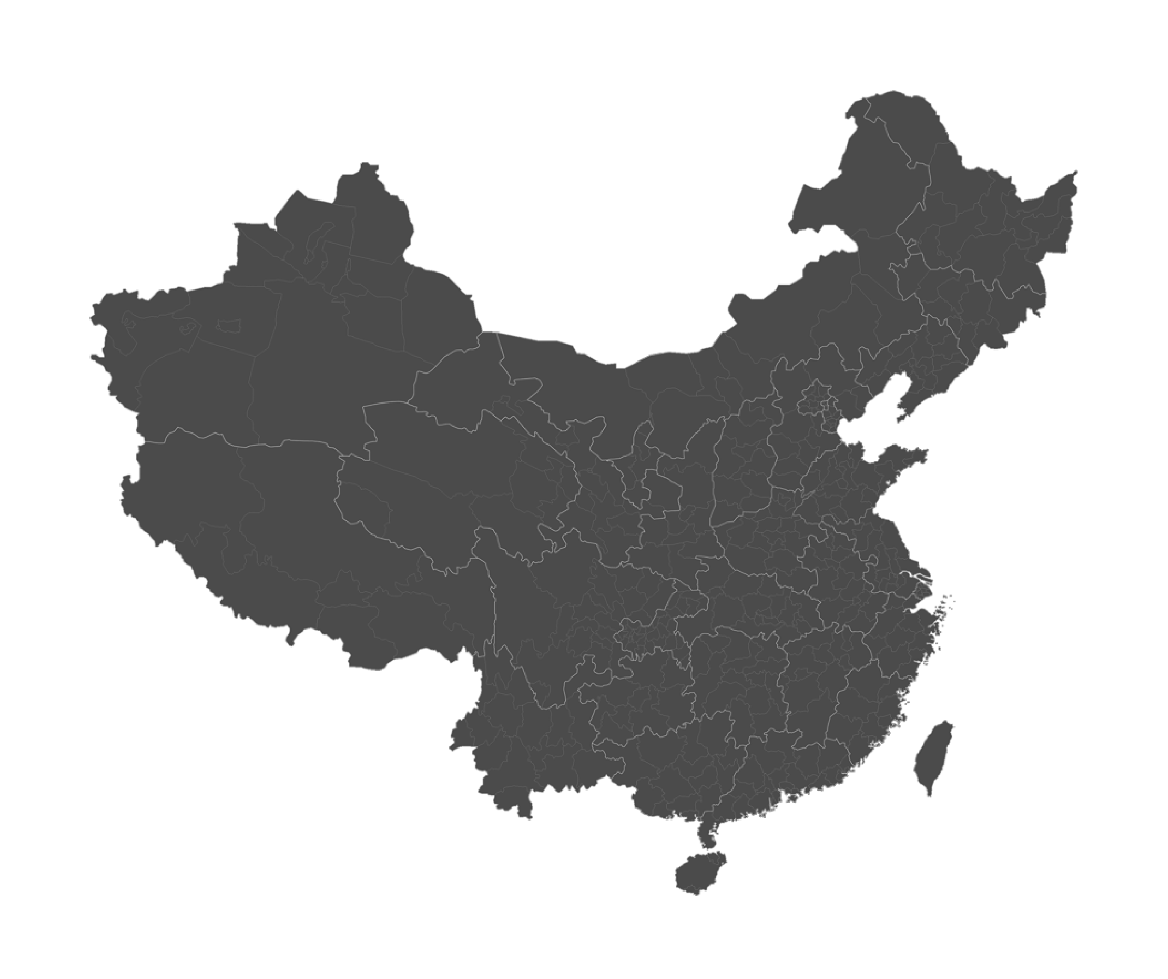 中国隧道分布地图底图