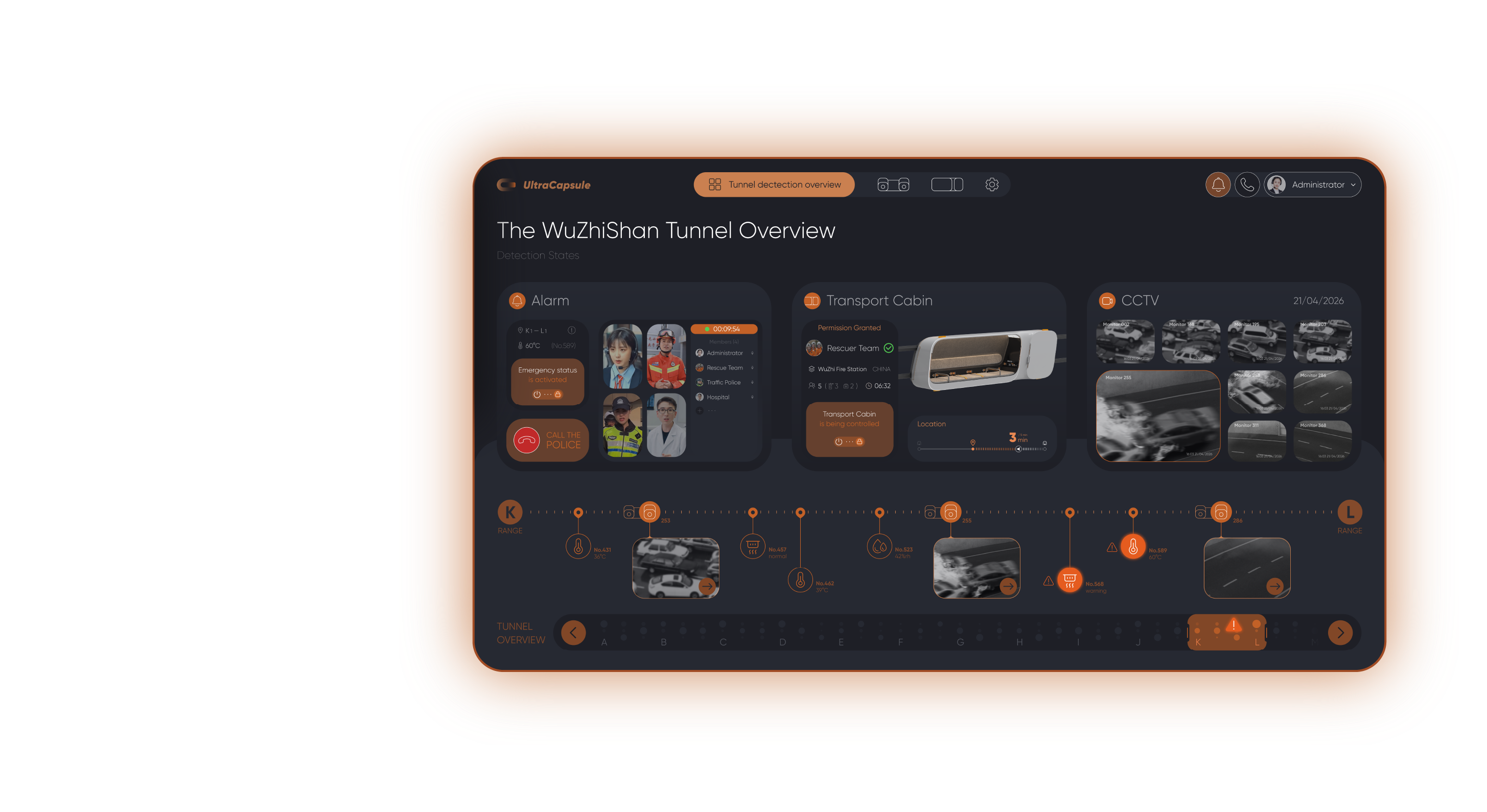 Tunnel detail UI home page